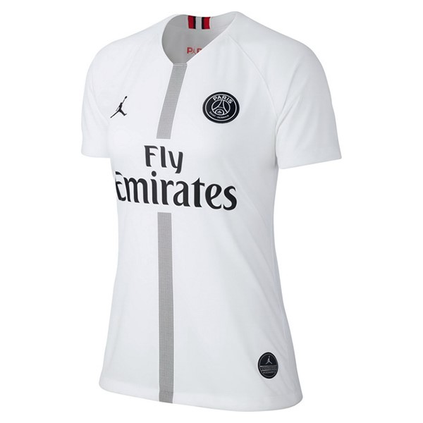 JORDAN Camiseta Paris Saint Germain Tercera Segunda Mujer 2018-19 Blanco